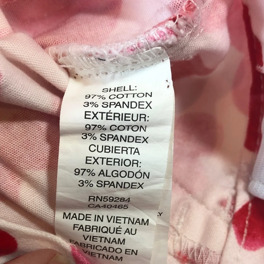 The Children’s Place Charming Red Pink Heart Print Girls Jeans 6X/7 NEW NWT